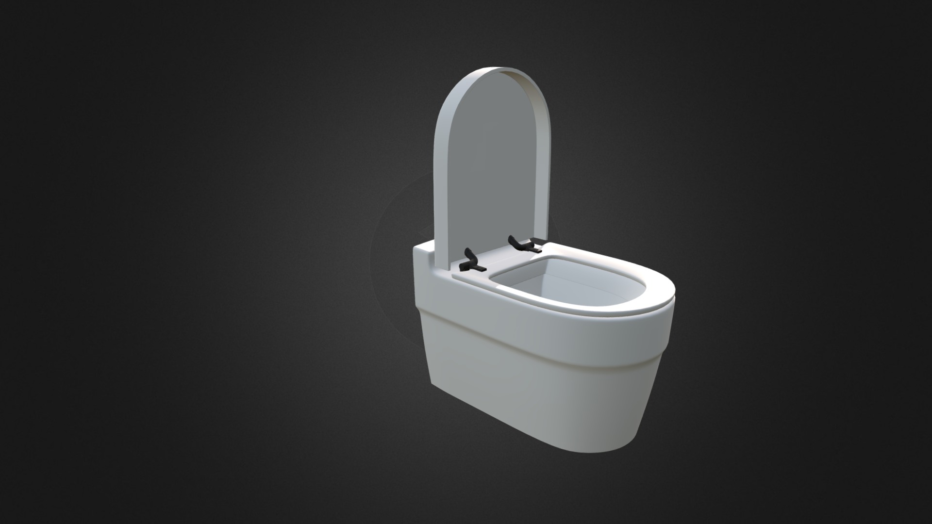 3D model Toilet Bowl - This is a 3D model of the Toilet Bowl. The 3D model is about a white sink with a mirror.
