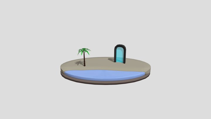 Beach Scene 3D Model