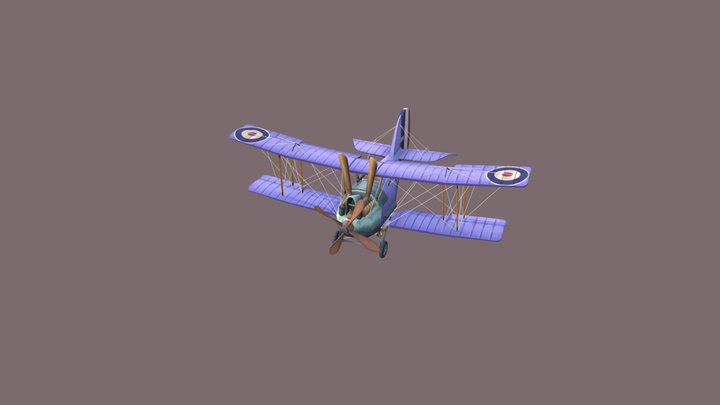 the Flying Circus RAF R.E.8 WW1 aircraft 3D Model