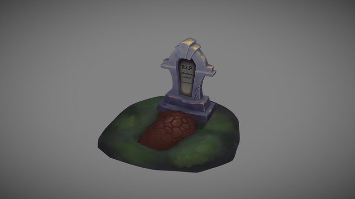 Stylized Tombstone 3D Model