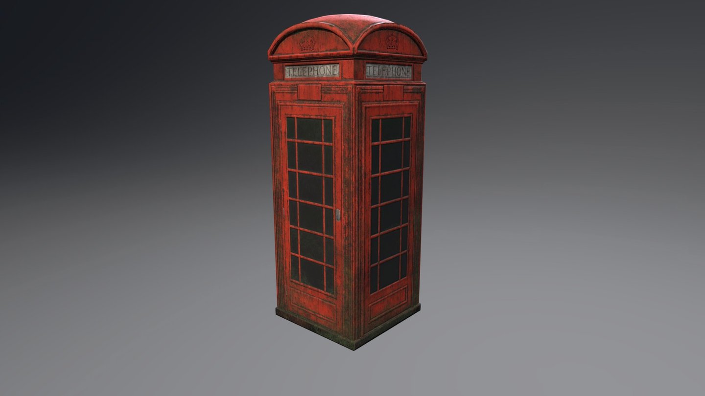 London Telephone box - 3D model by Anton (@toxid) [cabf9b4] - Sketchfab