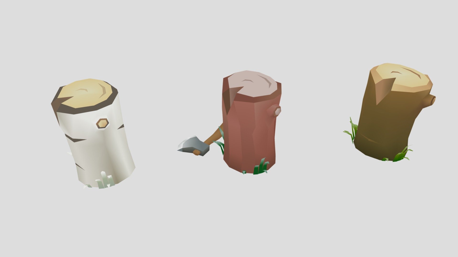 Tree stump - vertex colour variations