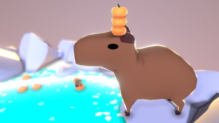 capybara bath 3D Model