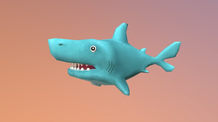 Stylized Shark (animated) 3D Model
