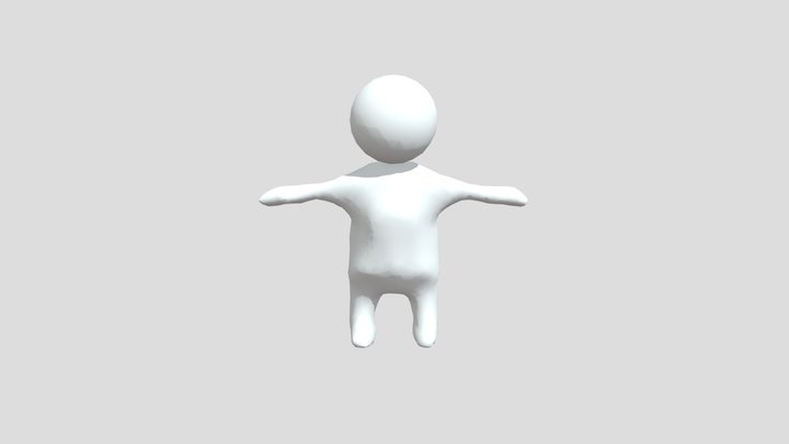 Cartoony human rig 3D Model
