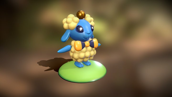 Mareep Pokemon Reboot 3D Model