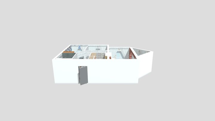 квартира и мебель 3D Model