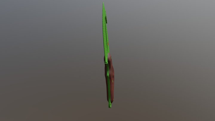 Gut Knife | Cherry Leaf (With Cherry) 3D Model