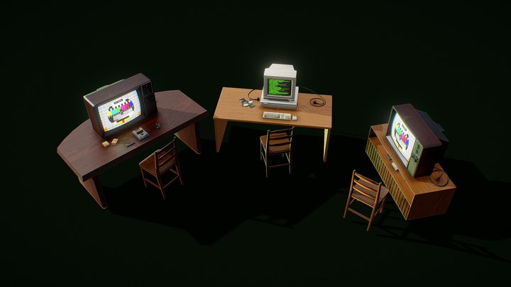 Retro Electronics Vol1 3D Model