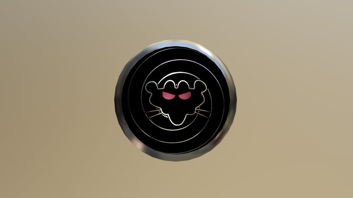Black Pink Panther Shield 3D Model