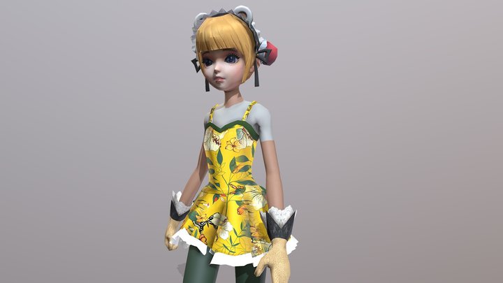 character girl walk  v03 – Modelo 3D gratuito STL