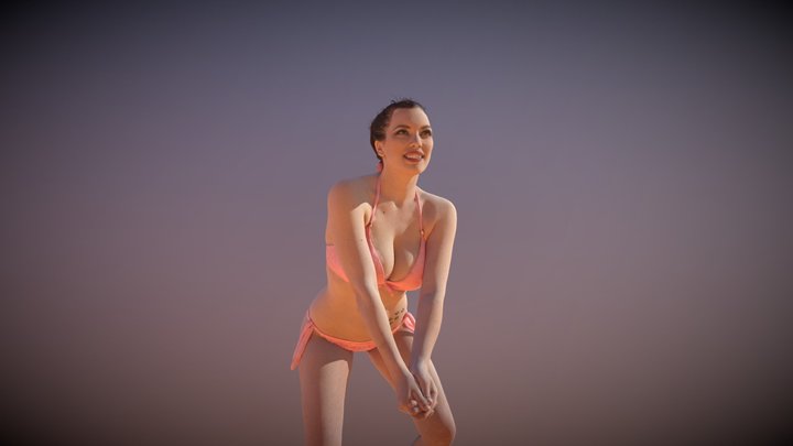 Sports Beach Woman Dream Playing Volleyball 3D Model