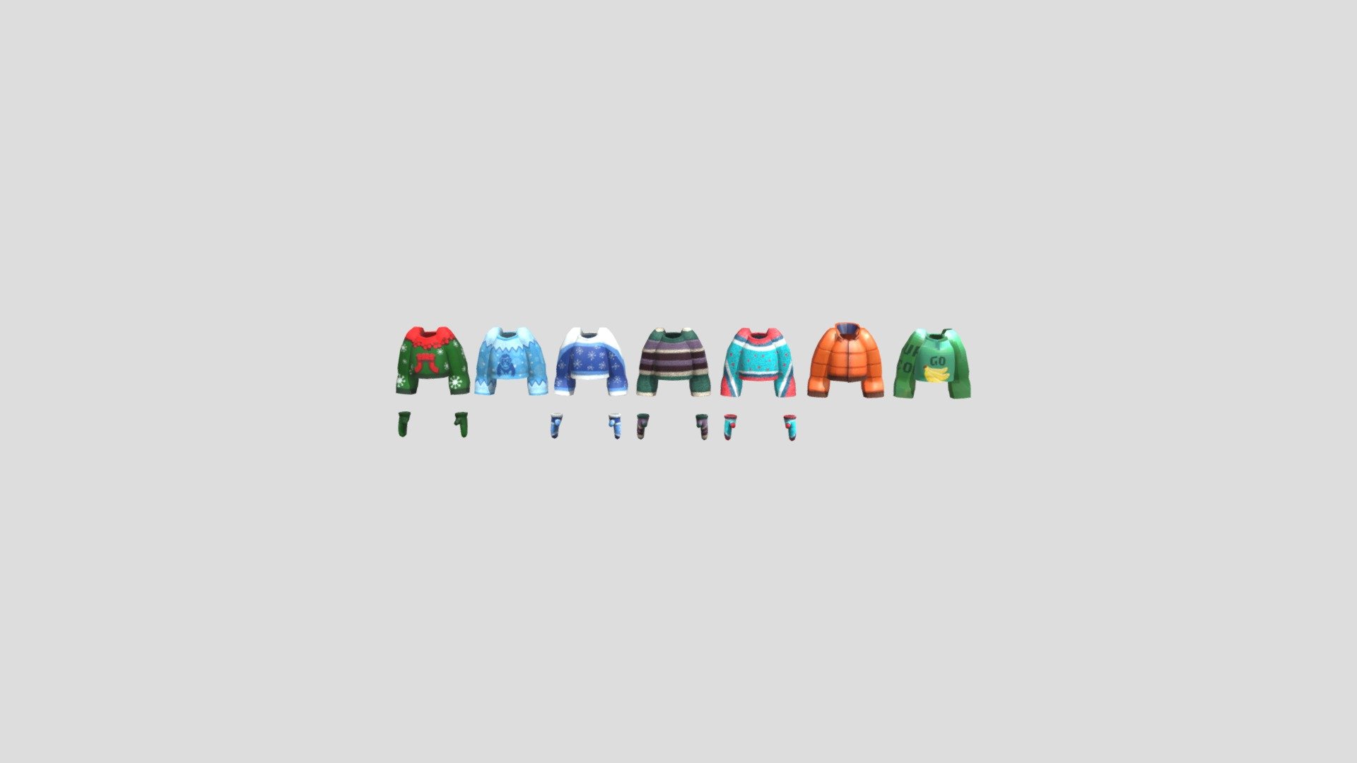 Gorilla Tag Sweaters and Mittins Pack - Download Free 3D model by ...