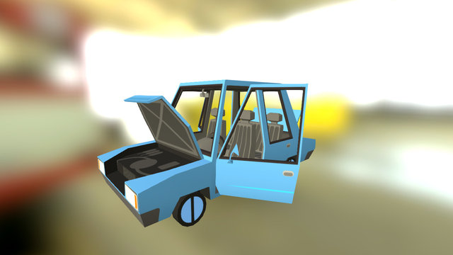 Toon Car 3D Model