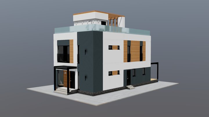 FD-8 с террасой 3D Model