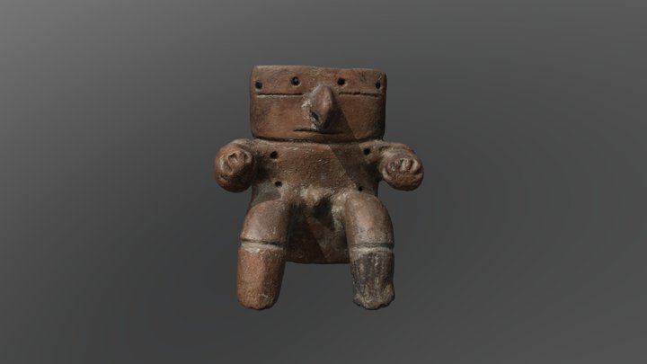 Small Male Effigy Figure 3D Model