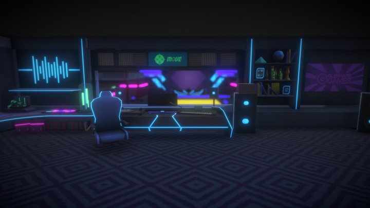 Nightclub DJ room 3D Model