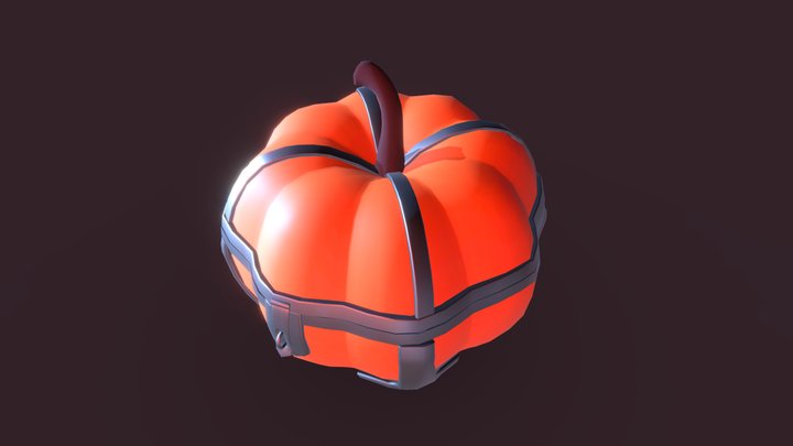 Pumpkin Chest low-poly 3D Model