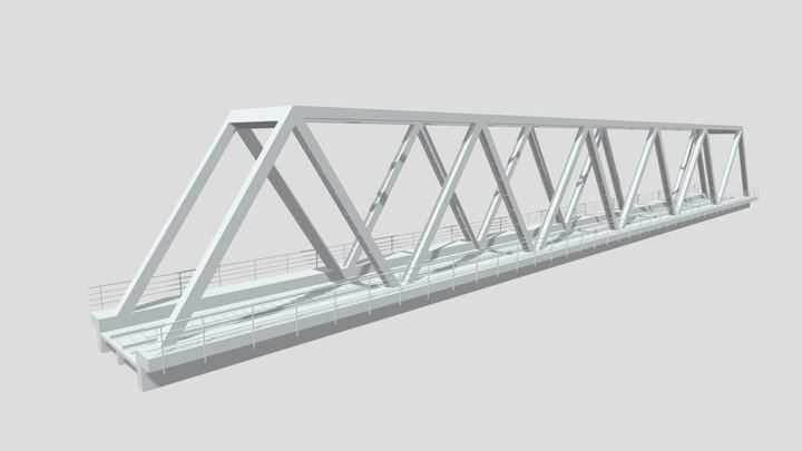 Railway Bridge 76m 3D Model