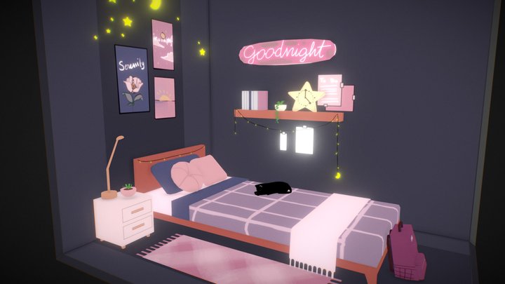 Room - "Neon lights pt3" 3D Model