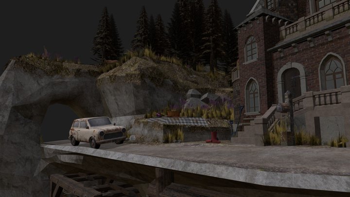 DAE Diorama - Forest Loner 3D Model