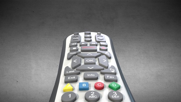 Comcast Remote V2 3D Model