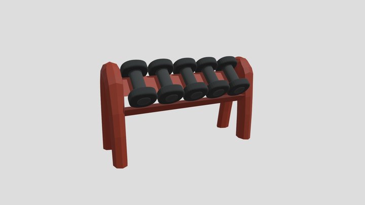 weight rack for exercise 3D Model