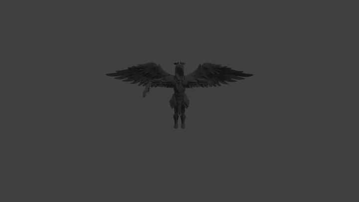 Low Poly Archangel 3D Model