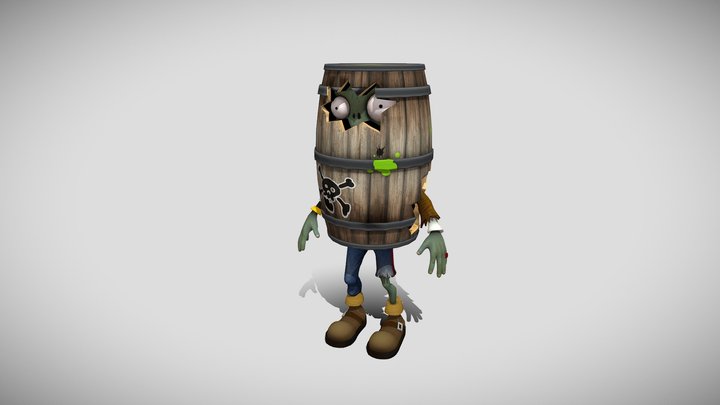 Barrel Pirate - PVZ Garden Warfare – Modelo 3D gratuito STL