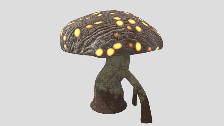 Post-apocalyptic short parasite mushroom 3D Model