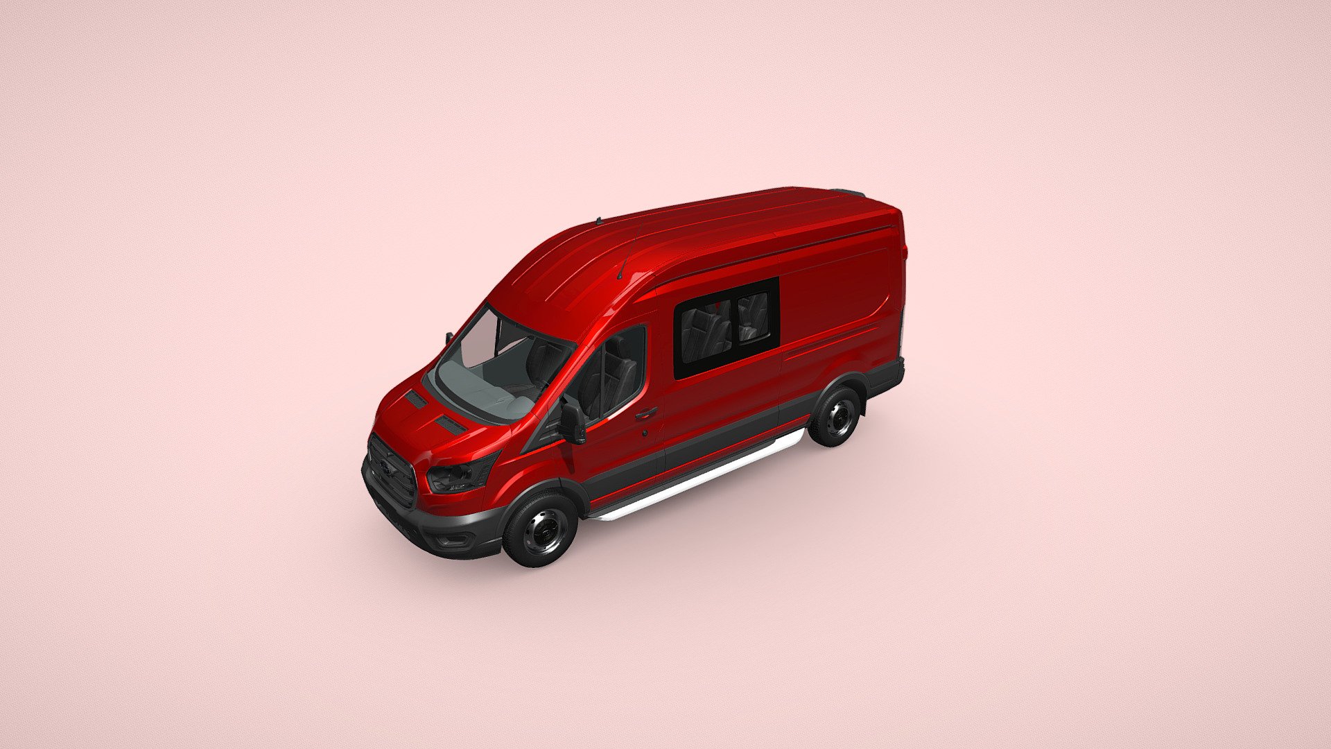 Ford-Transit Double-Cab-in-Van H2 350 L3 - Buy Royalty Free 3D model by ...