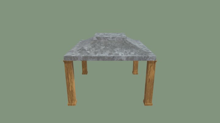 Gazebo 3D texture. 3D Model
