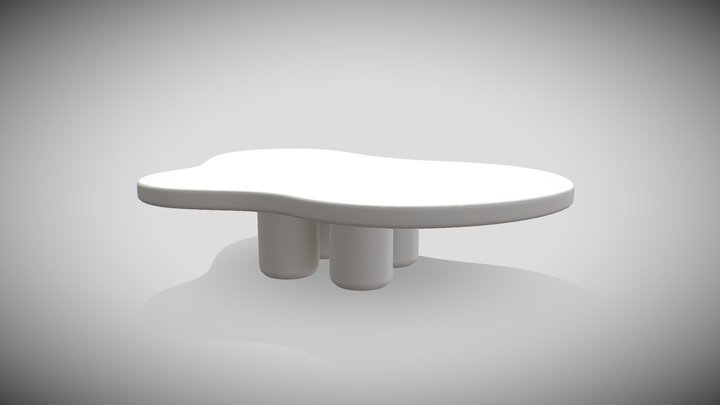 Kumo White Coffee Table 3D Model