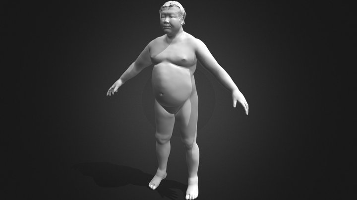 Heavy Male Model (Subd. 2) 3D Model