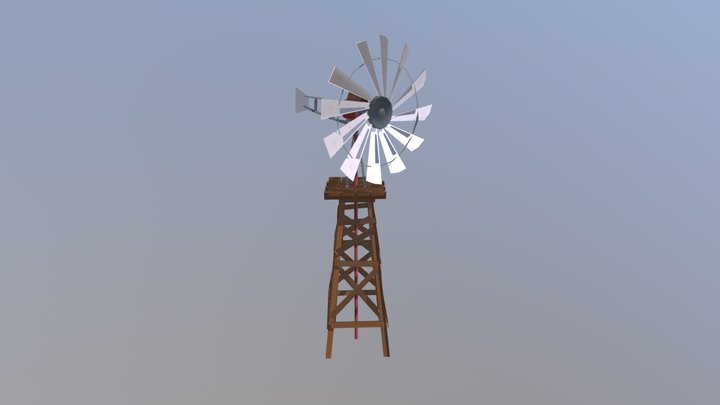 Wind Pump Ready 3D Model