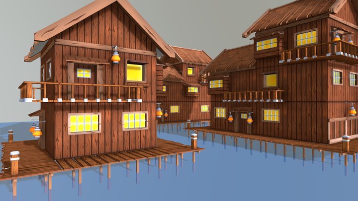 Stilt Village - Environmental Modelling 3D Model