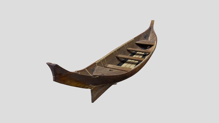 18 foot Haida canoe, Kasaan, Alaska. 3D Model