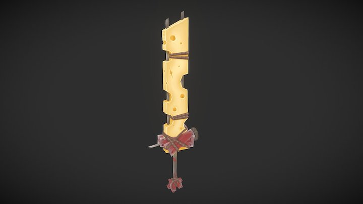 Cheesy Sword - LowPoly 3D Model
