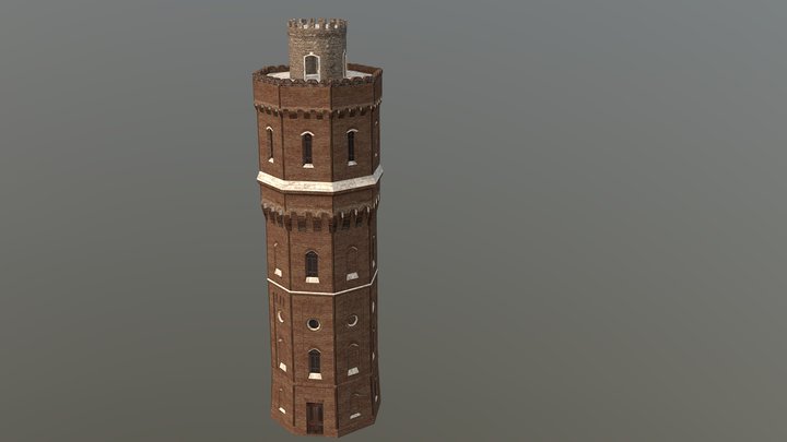 Zarajsk Water Tower 3D Model