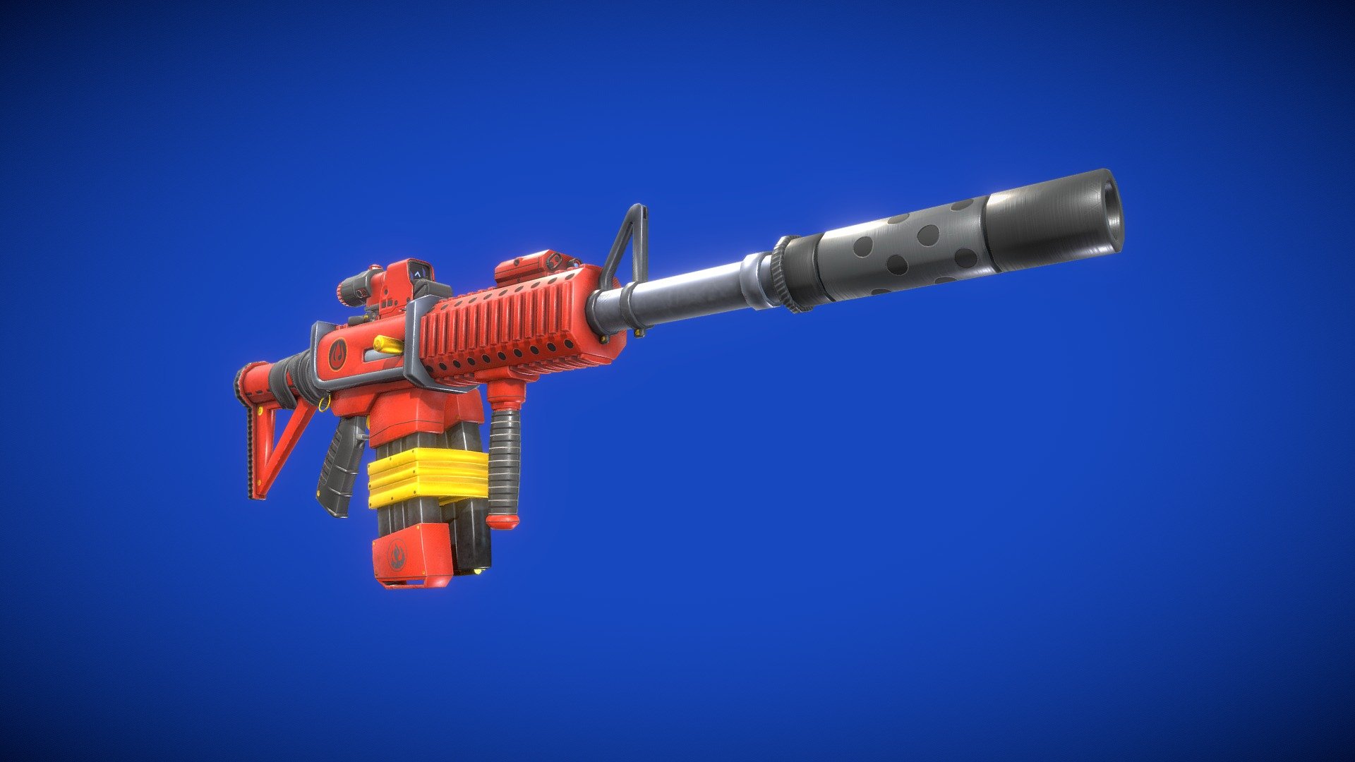 Tactical Assault Rifle - Fortnite Fan Art - 3D model by zeroxsculpts