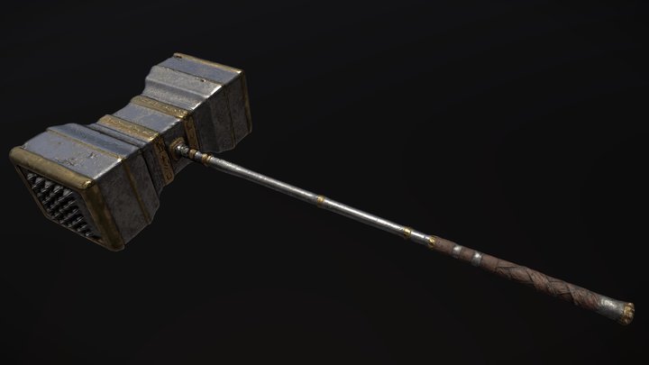 The Warhammer of the Great Dwarven King 3D Model