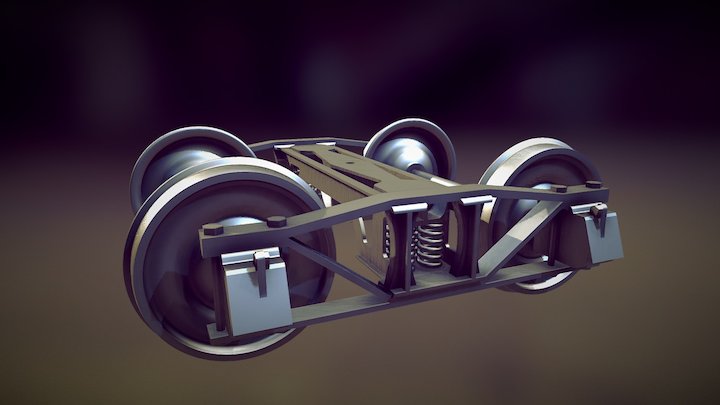 1903 US Archbar Train Truck 3D Model