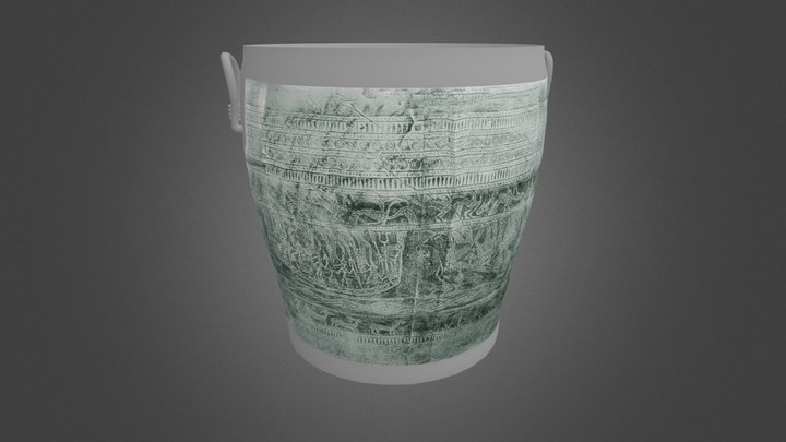 Tekening Op Cilinder 3D Model