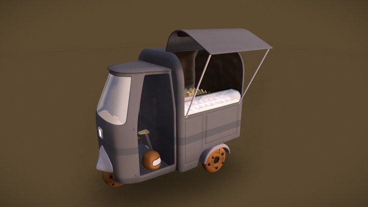 IceCream Moto-Truck 3D Model