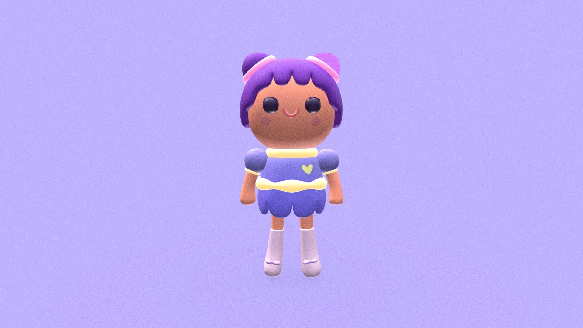 Pinky (Cute Character Model) — Sketchfab embed 3D viewer