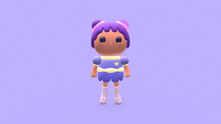 Pinky (Cute Character Model) 3D Model