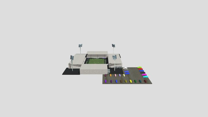 Football Pitch 3D Model