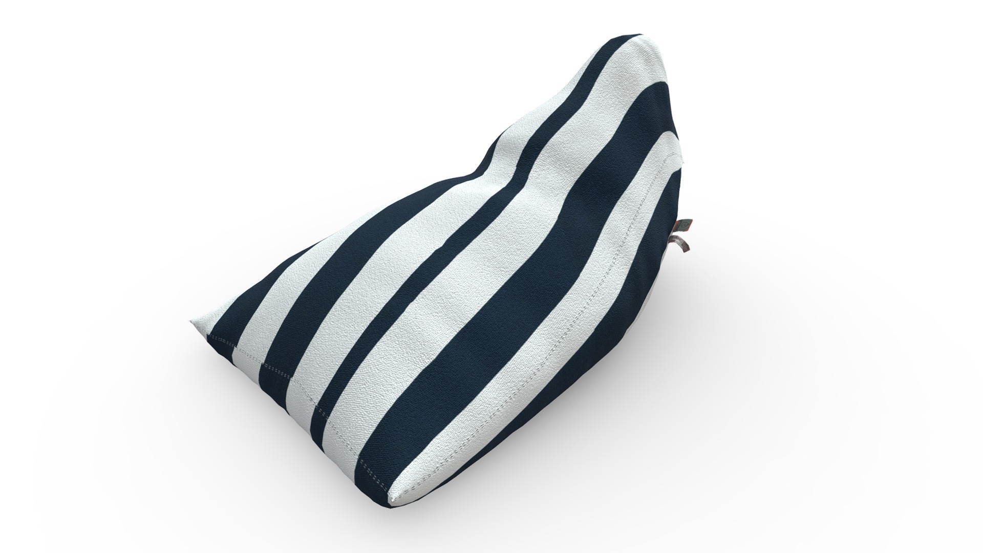 3D model Sack Bean Bag - This is a 3D model of the Sack Bean Bag. The 3D model is about a black and white striped hat.