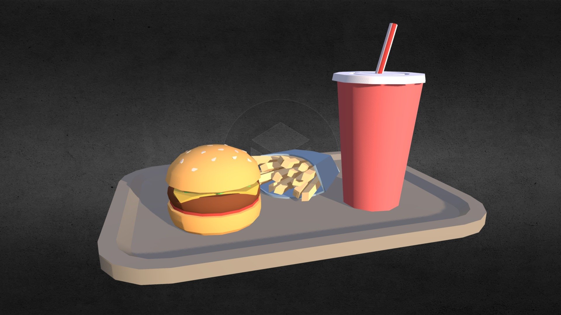 Low Poly - Take Out Meal - 3D model by Shenquarh [caea327] - Sketchfab