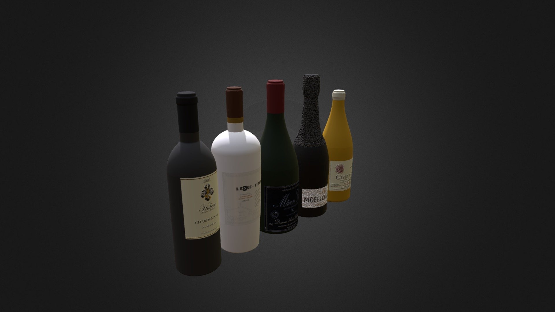 Wine Bottles - Buy Royalty Free 3D model by cgaxis [caeb2e5 ...